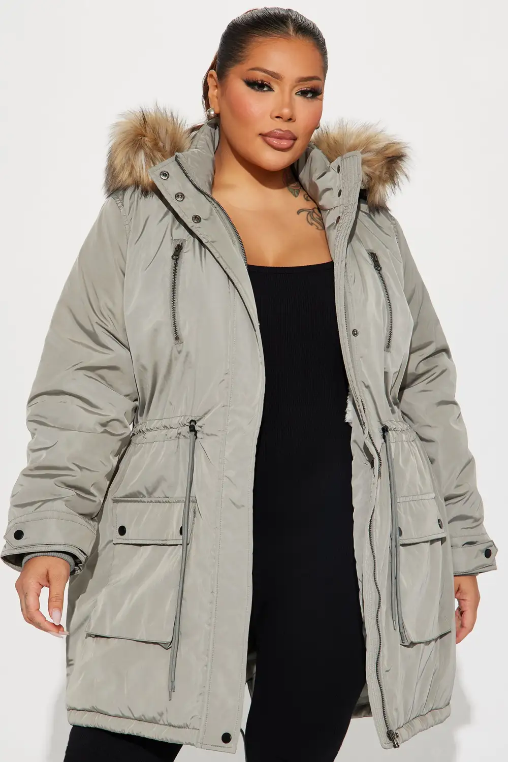 Cold News Puffer Jacket - Olive