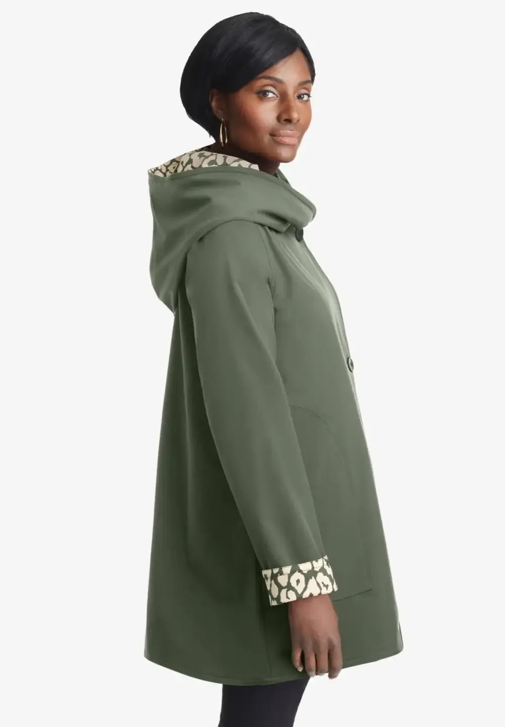 Reversible A-Line Raincoat