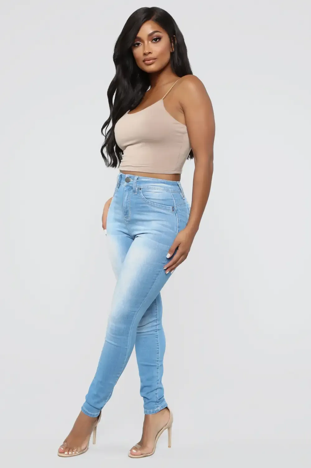 Statuesque Booty Lifting Jeans - Light Blue Wash