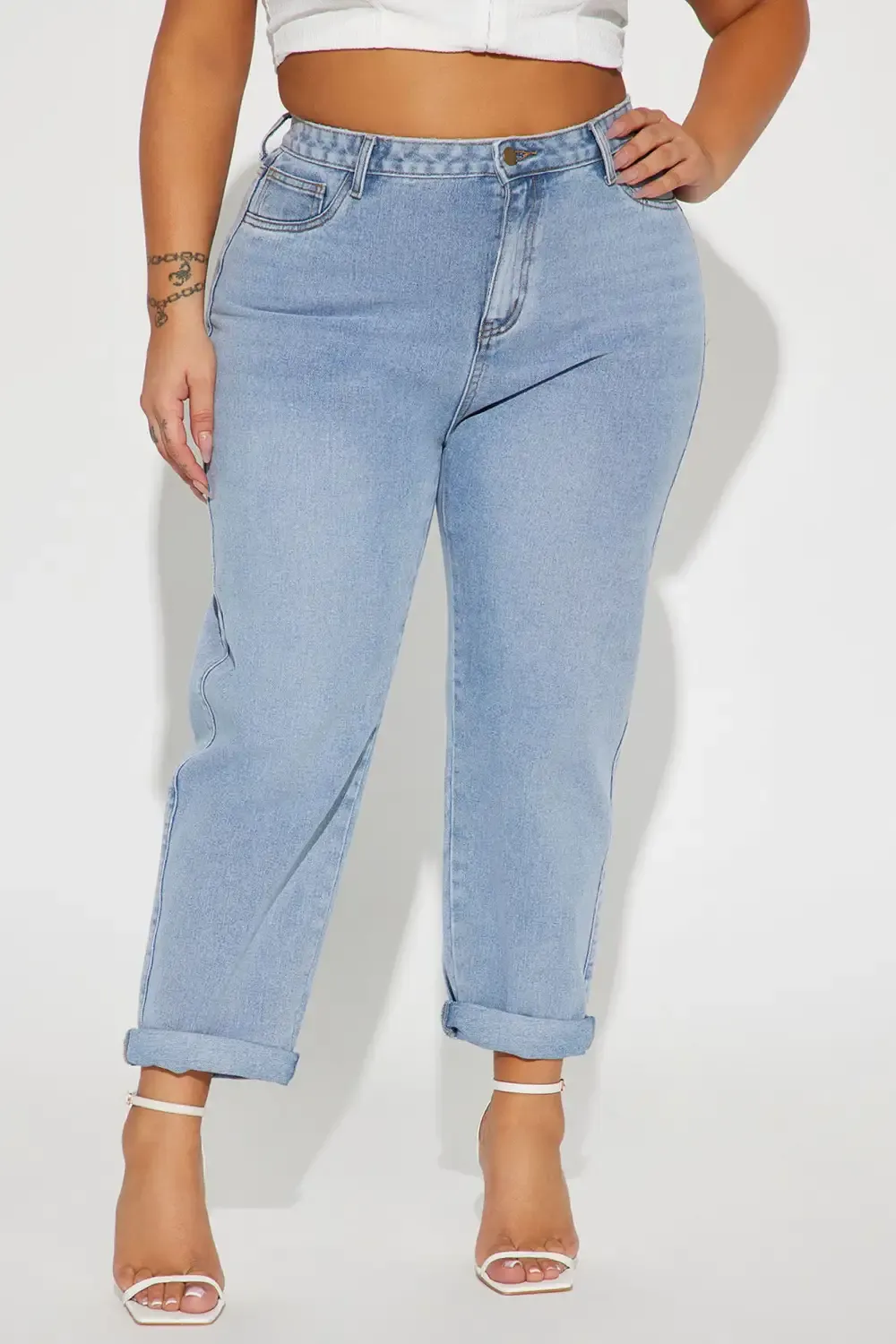 So Far So Good Non Stretch Mom Jeans - Light Wash