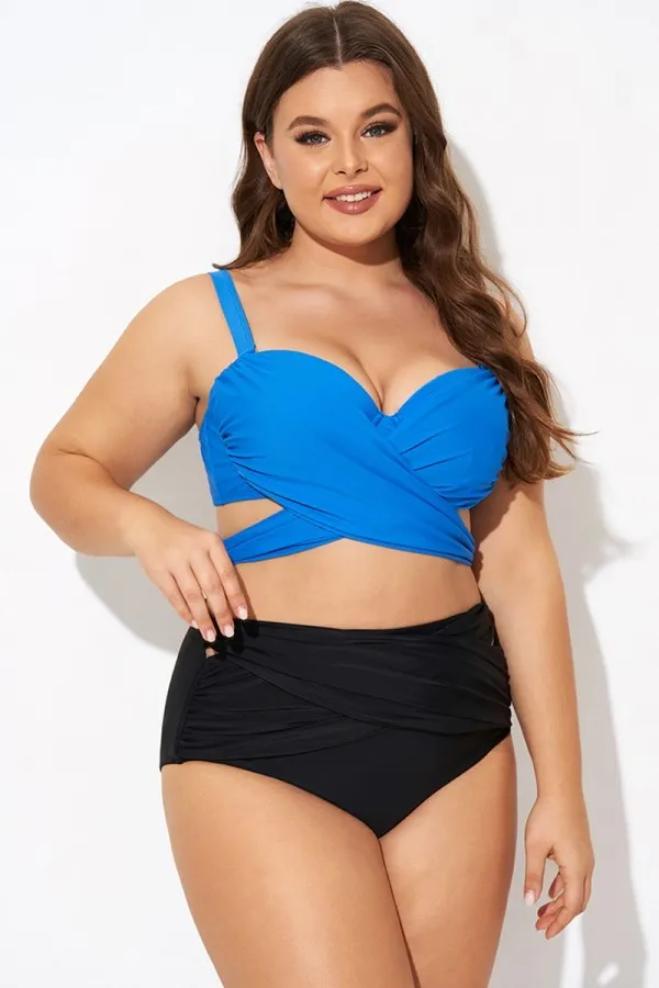Black & White Polka Dots Underwire Bikini Top