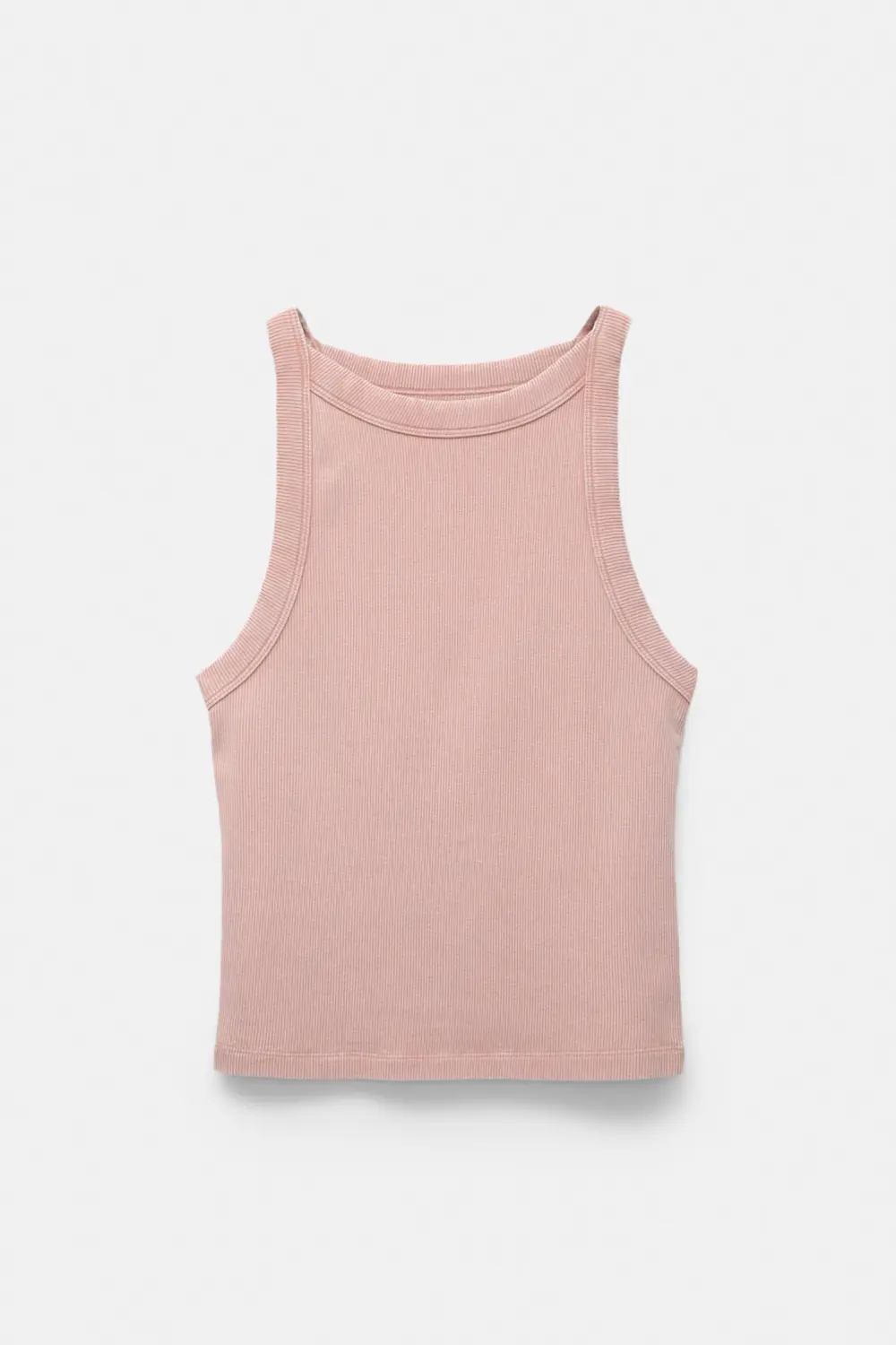 Halter neck tank top with trims