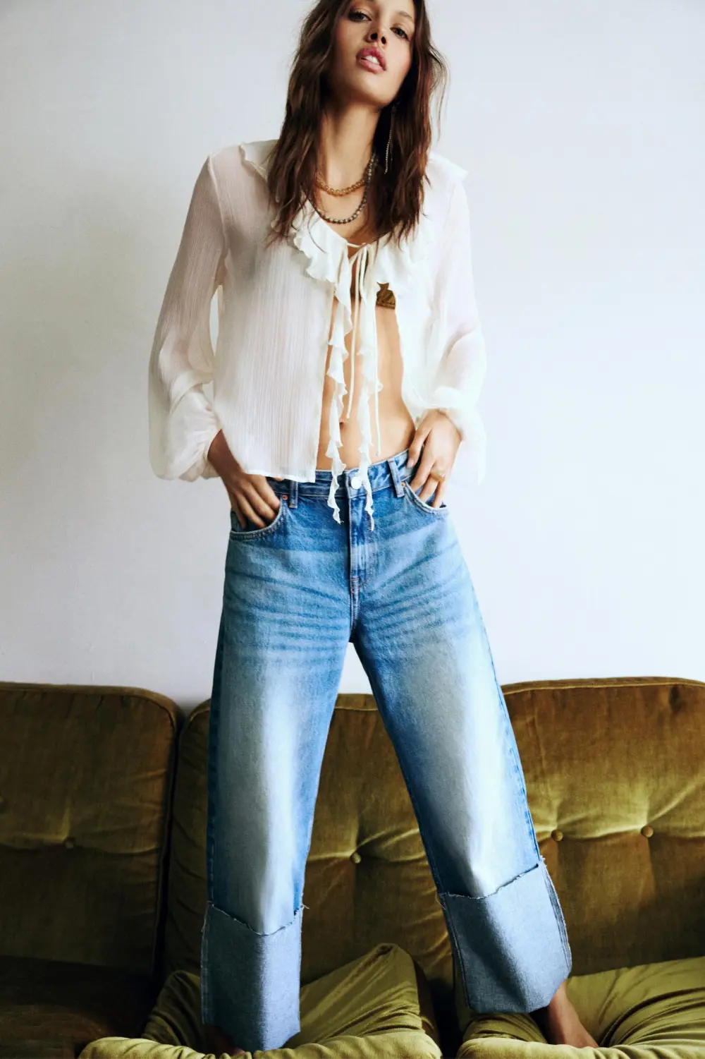 Jeans rectos tiro alto