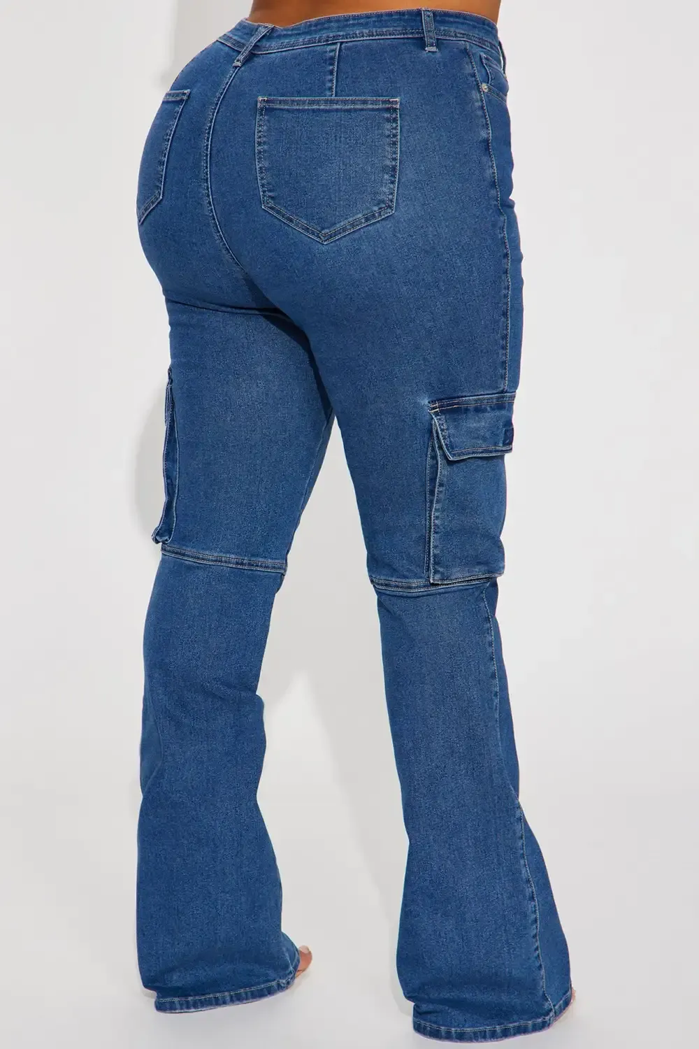Got My Way Stretch Cargo Bootcut Jean - Dark Wash