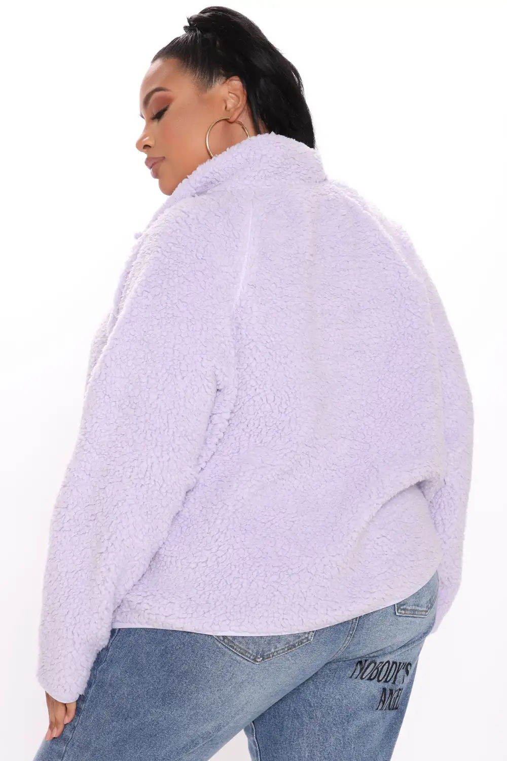 Fuzzy Feels Sherpa Jacket - Lavender