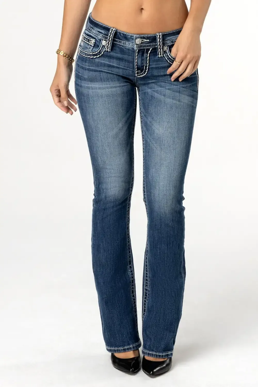 Cleo Stitched Bootcut Jeans