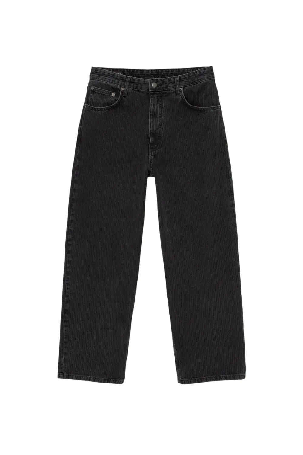 Textured wide leg jeans
