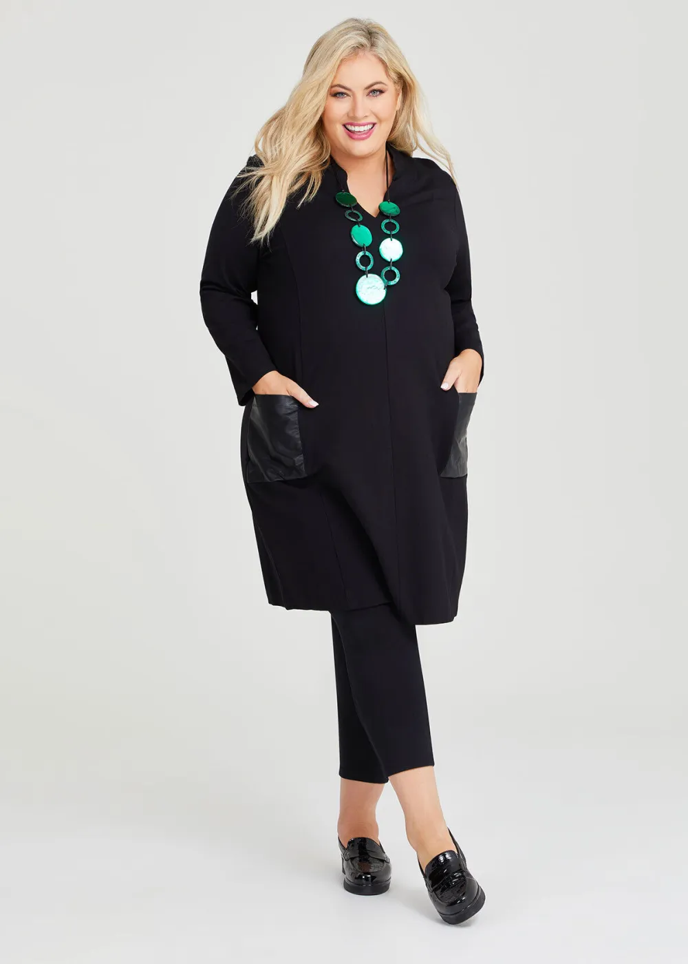 Bamboo Ponte Pocket Shift Dress