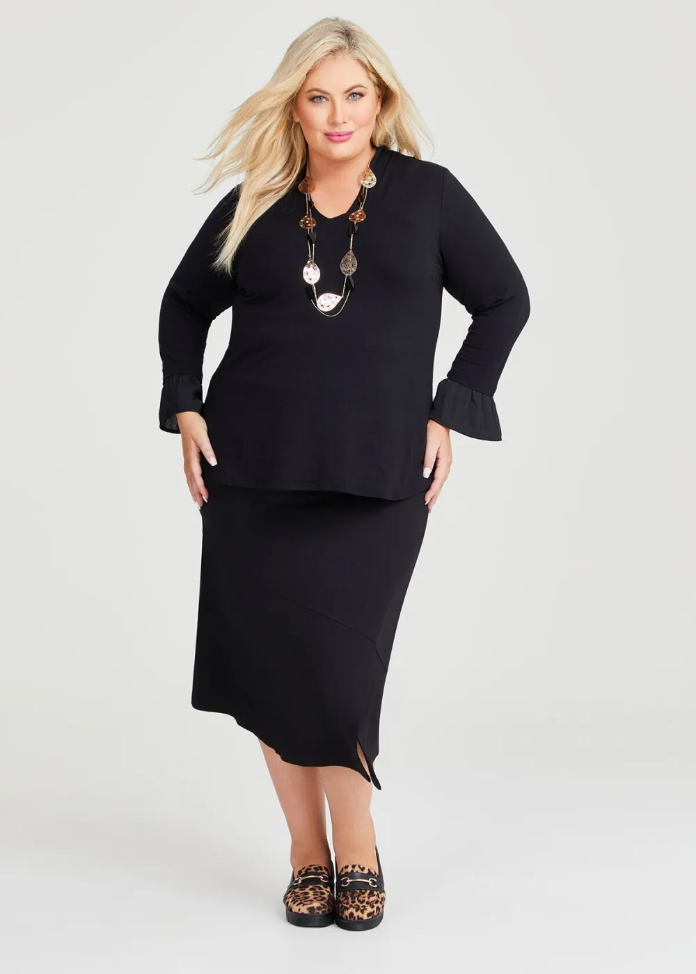 Ponte Fundamental Aline Long Skirt