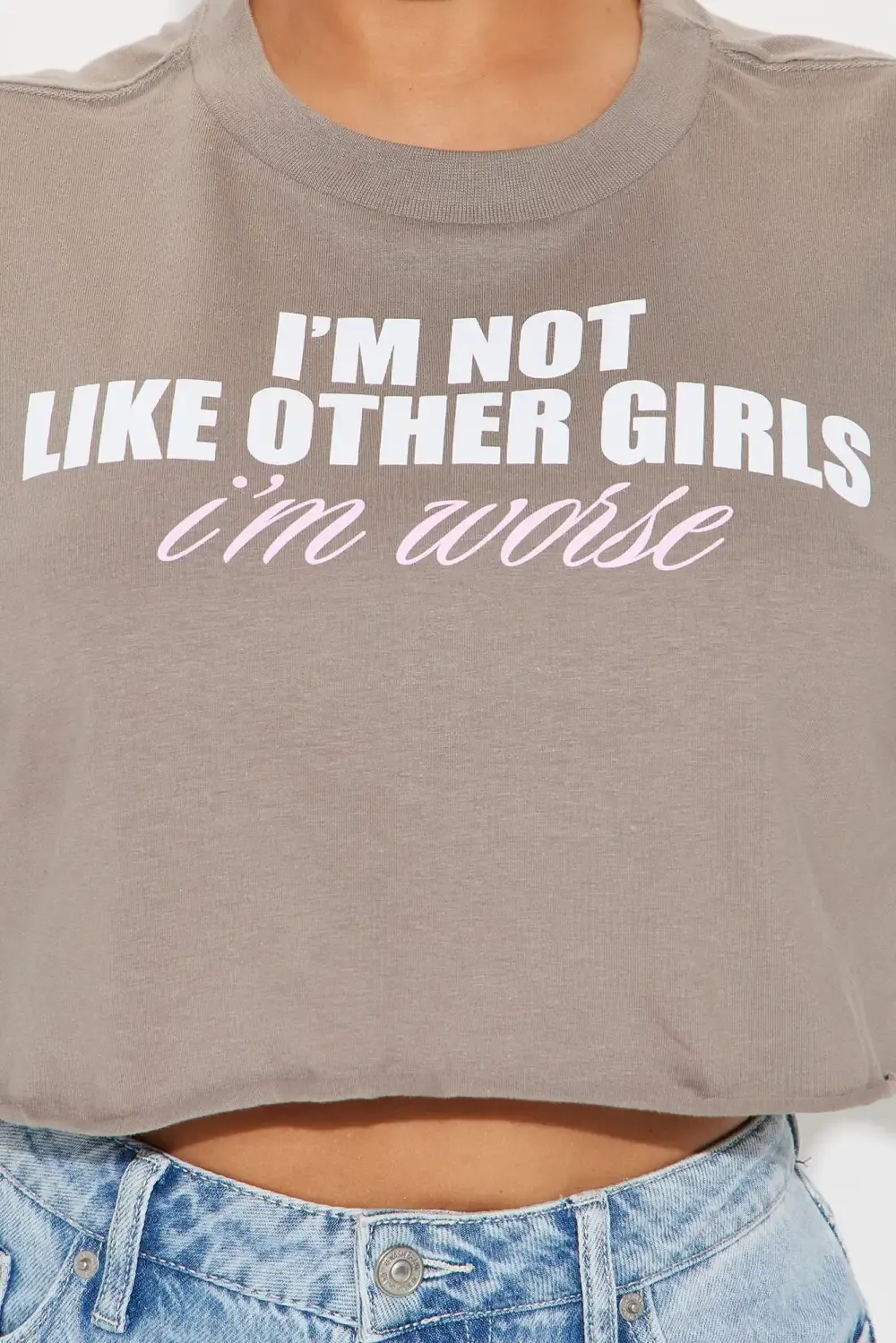 Not Like Other Girls Tee - Grey