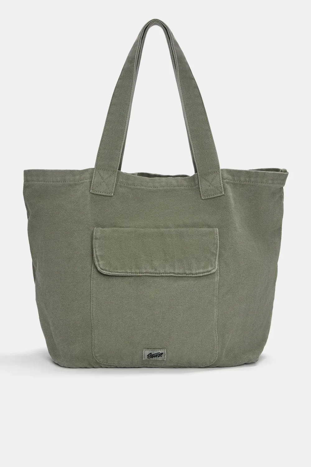 Bolso shopper canvas bolsillo