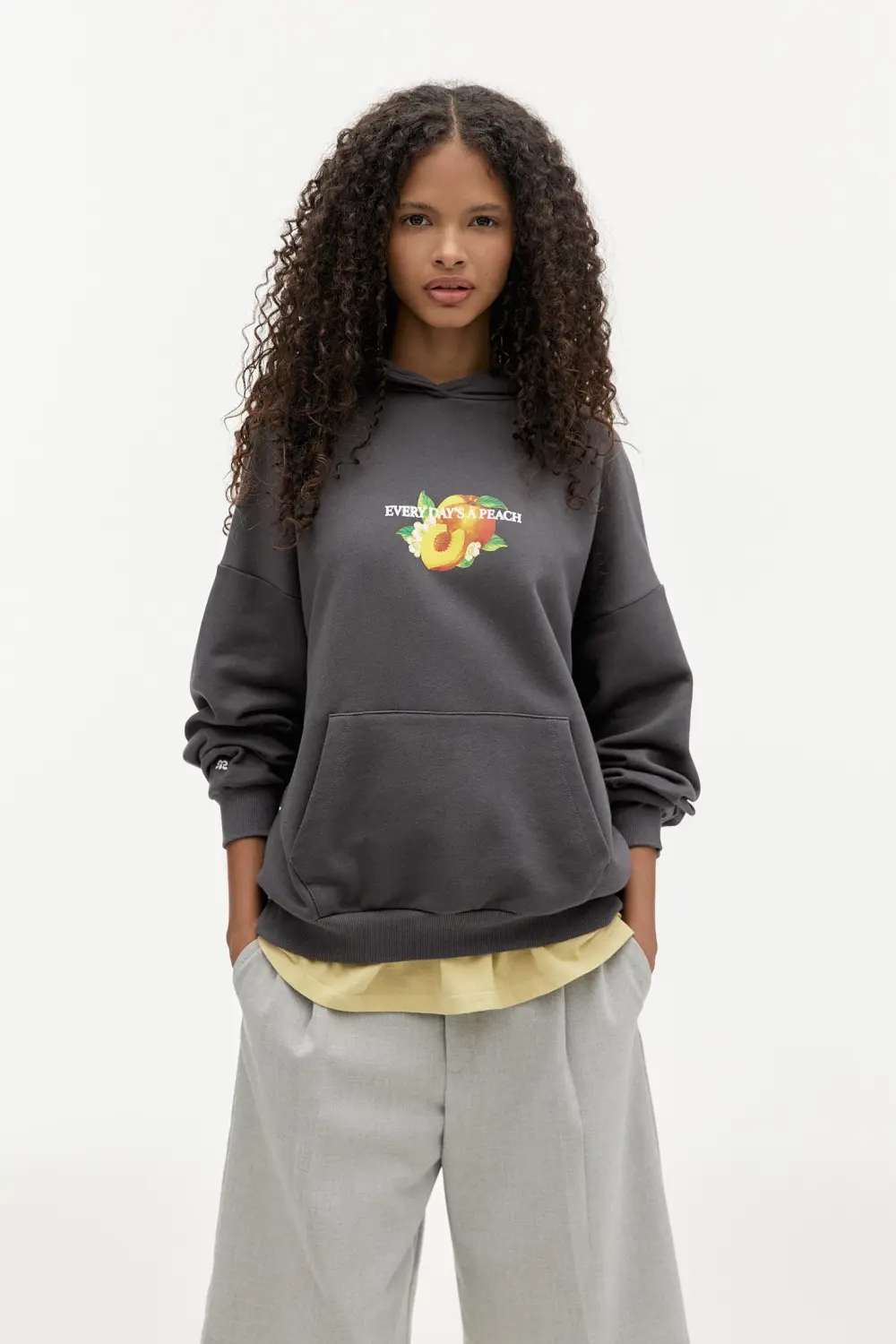 Sudadera capucha melocotón