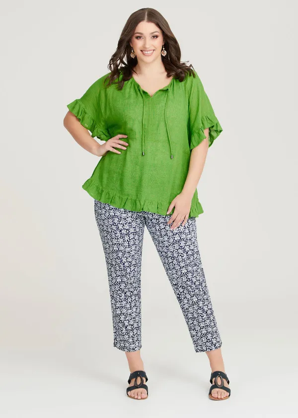 Natural Blue Print Pant