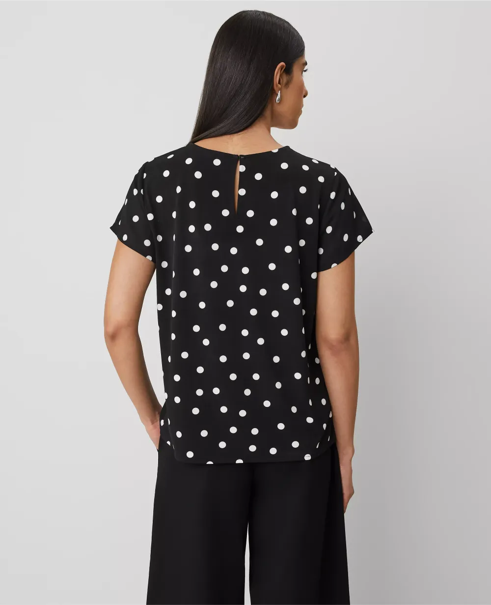 Dotted Mixed Media Tee