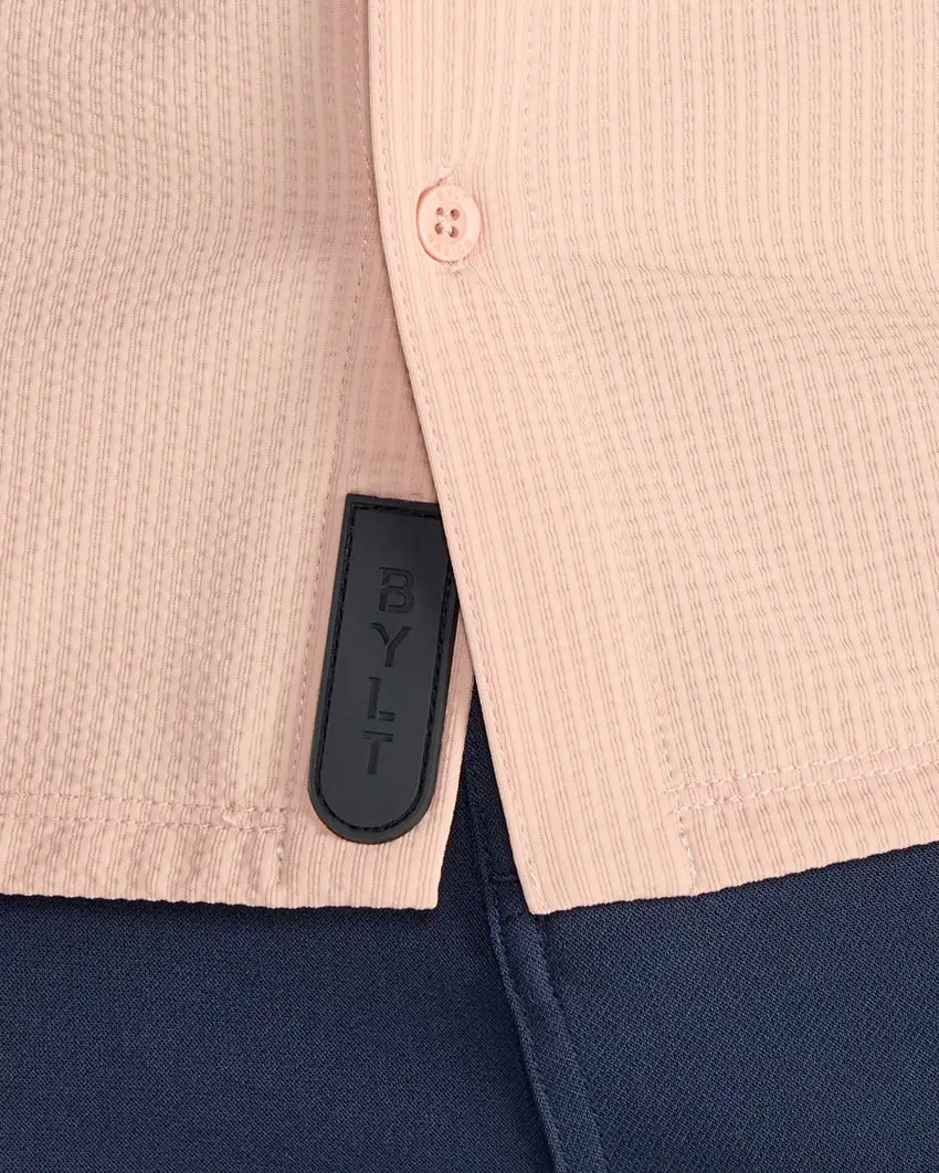 Seersucker Short Sleeve Button Down