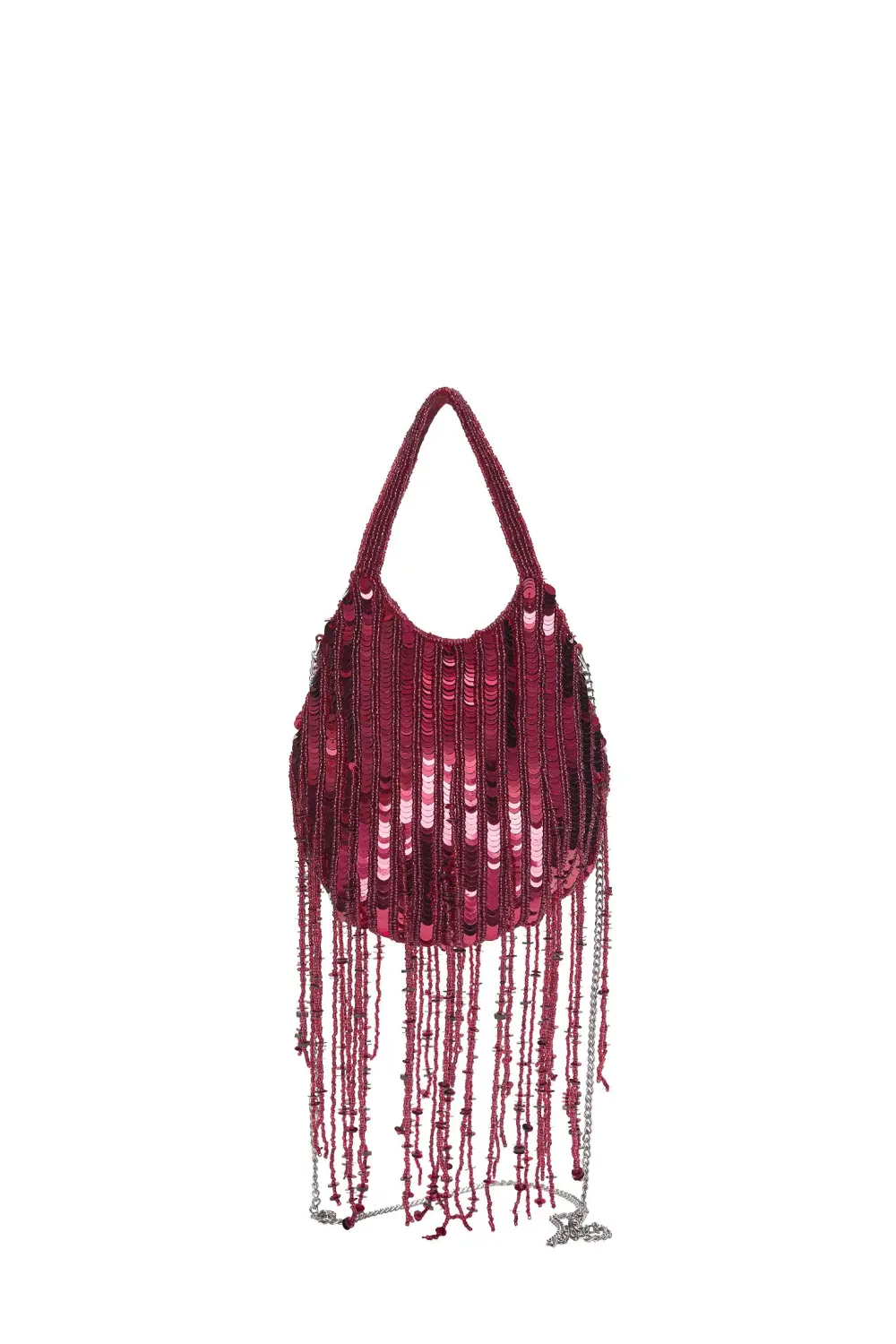 Bolso abalorios flecos