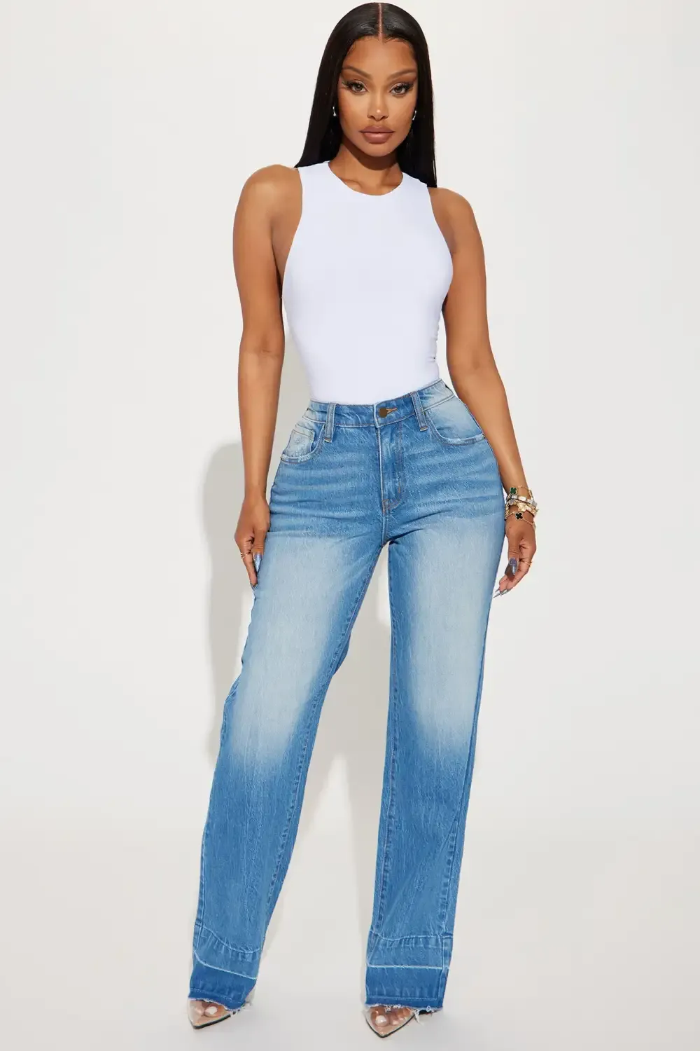 Fair Game Straight Leg Jeans - Medium Wash