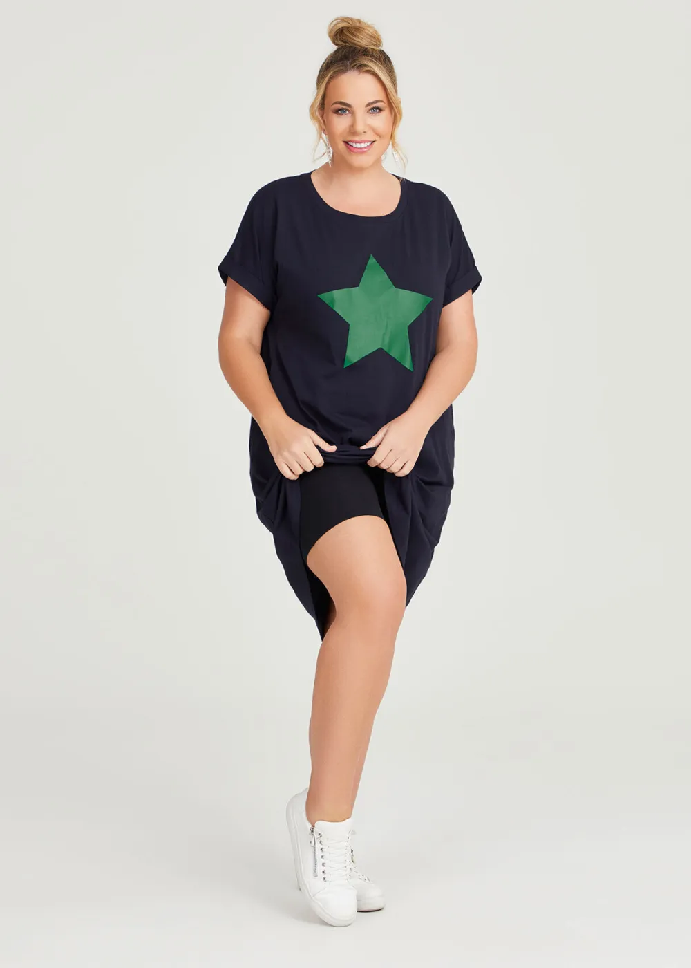 Cotton Star Print Dress