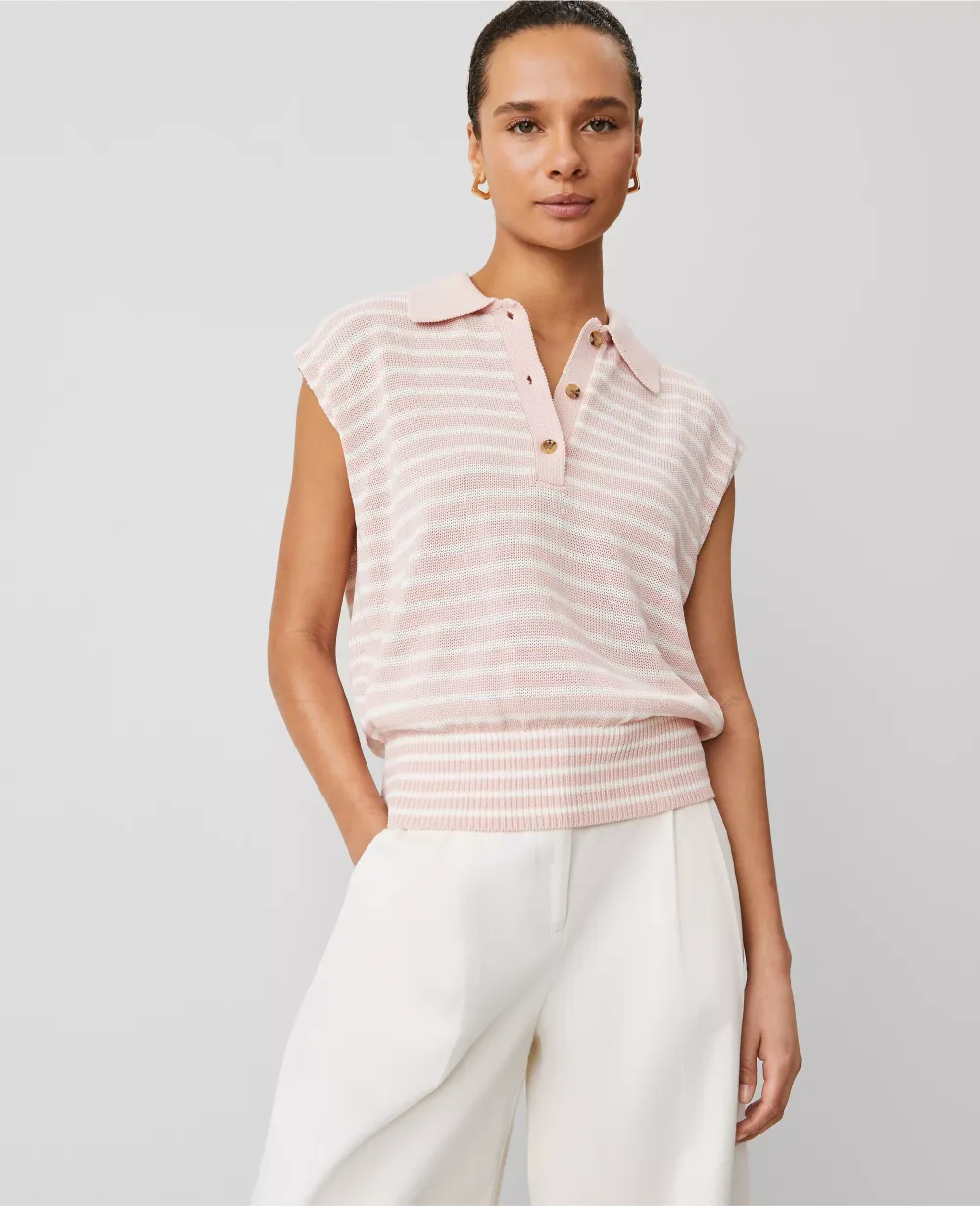Weekend Collection Striped Wedge Sweater