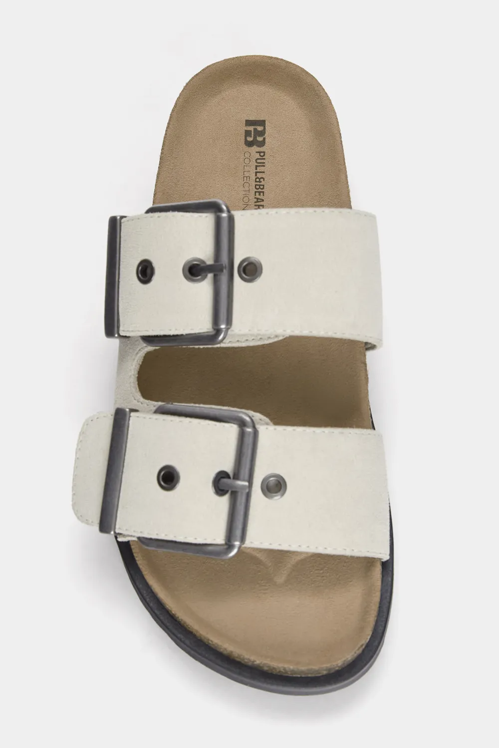 Sandalias planas serraje hebillas