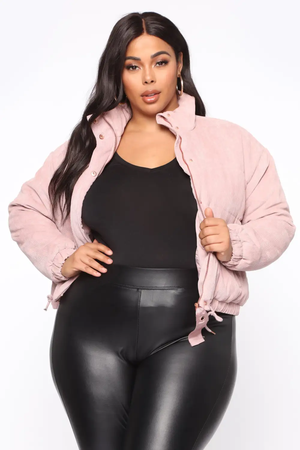 Cover Your Tracks Puffer Jacket - Mauve
