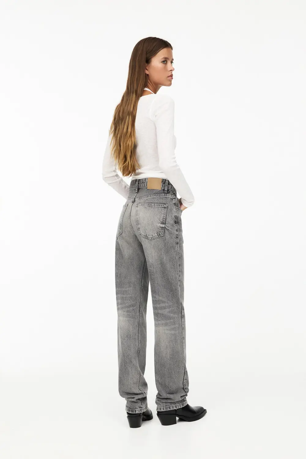 Jeans rectos tiro medio