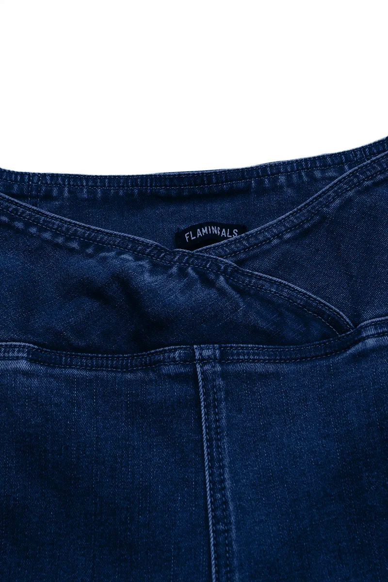 Wash Wrap Mid Rise Stretchy Flare Jeans