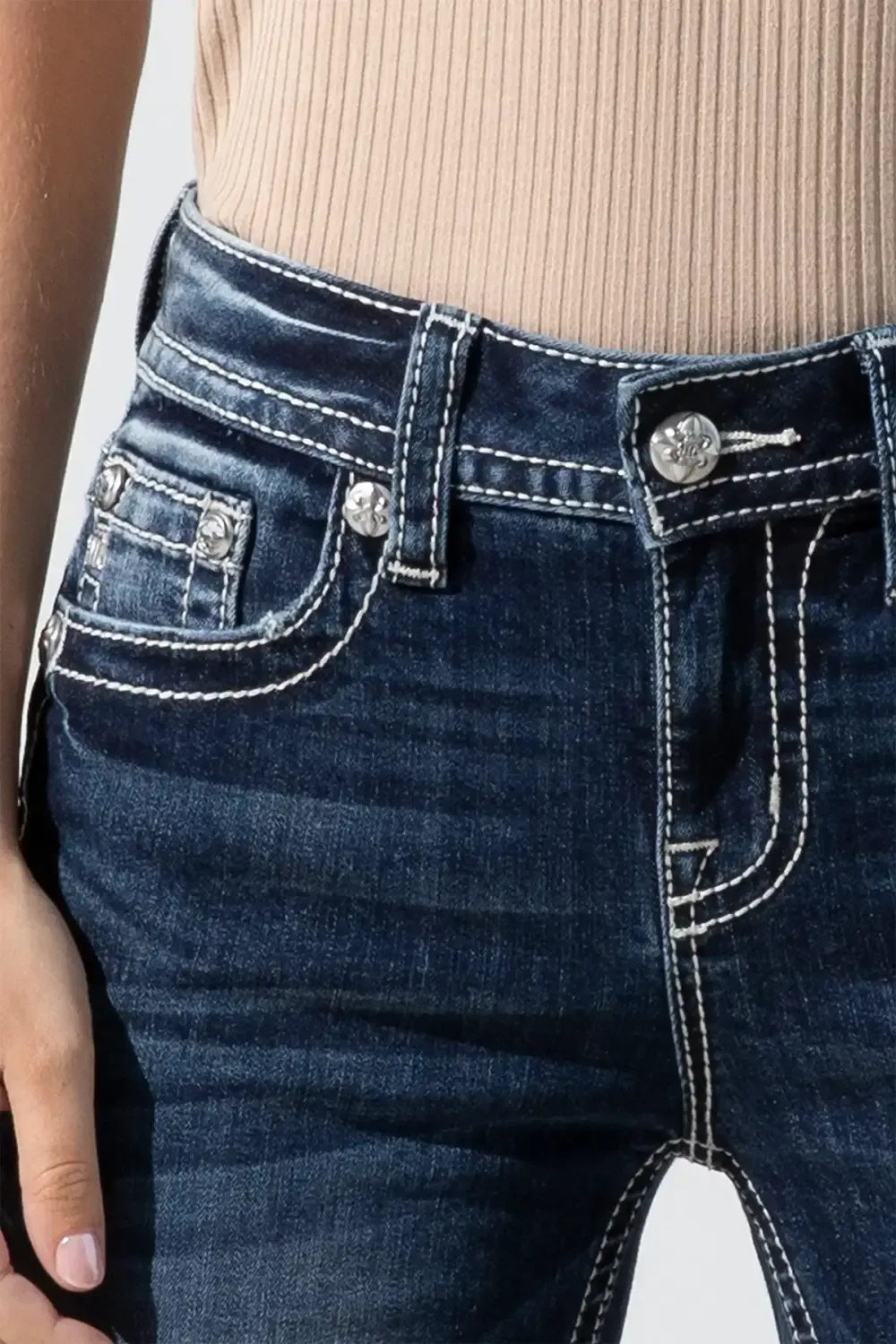 Ombre Wing Bootcut Jeans