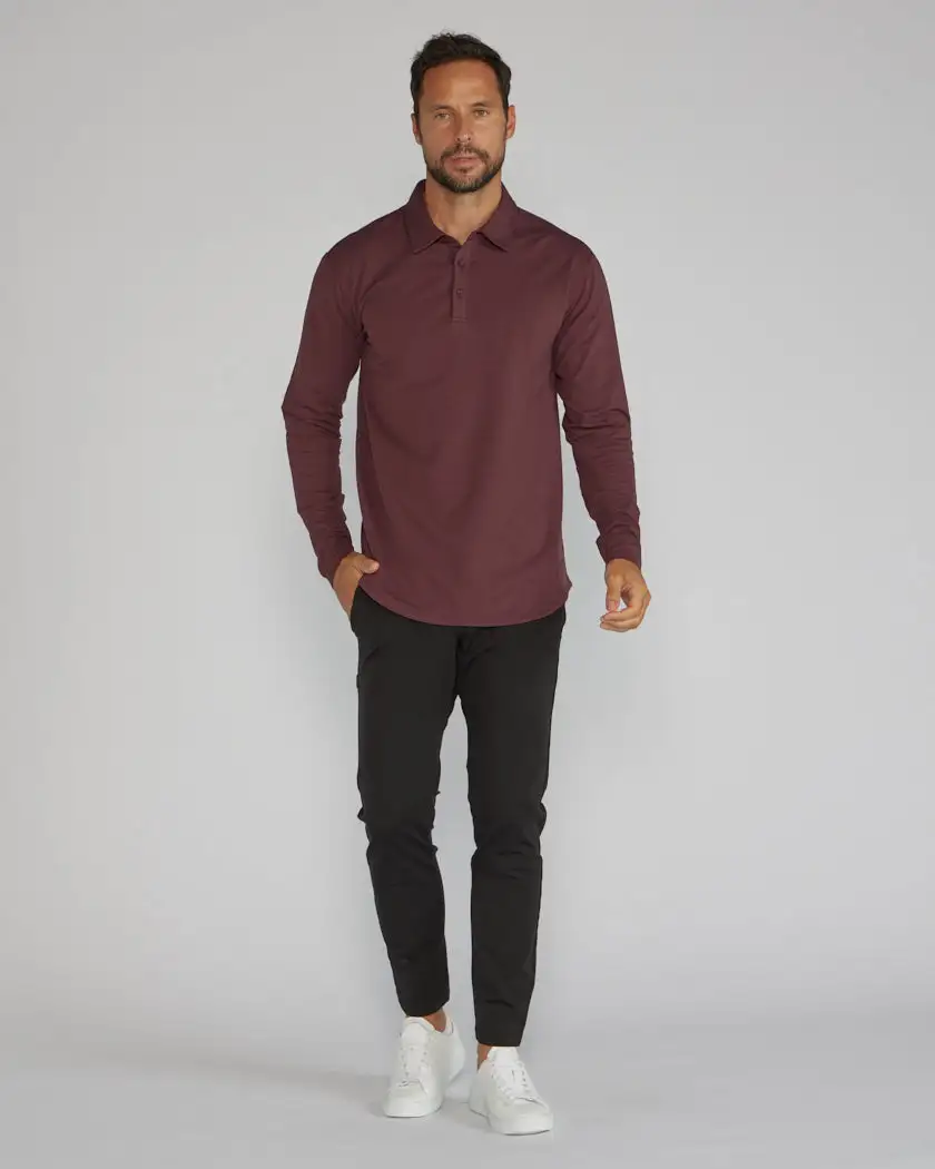 Drop-Cut Long Sleeve: Lux Polo