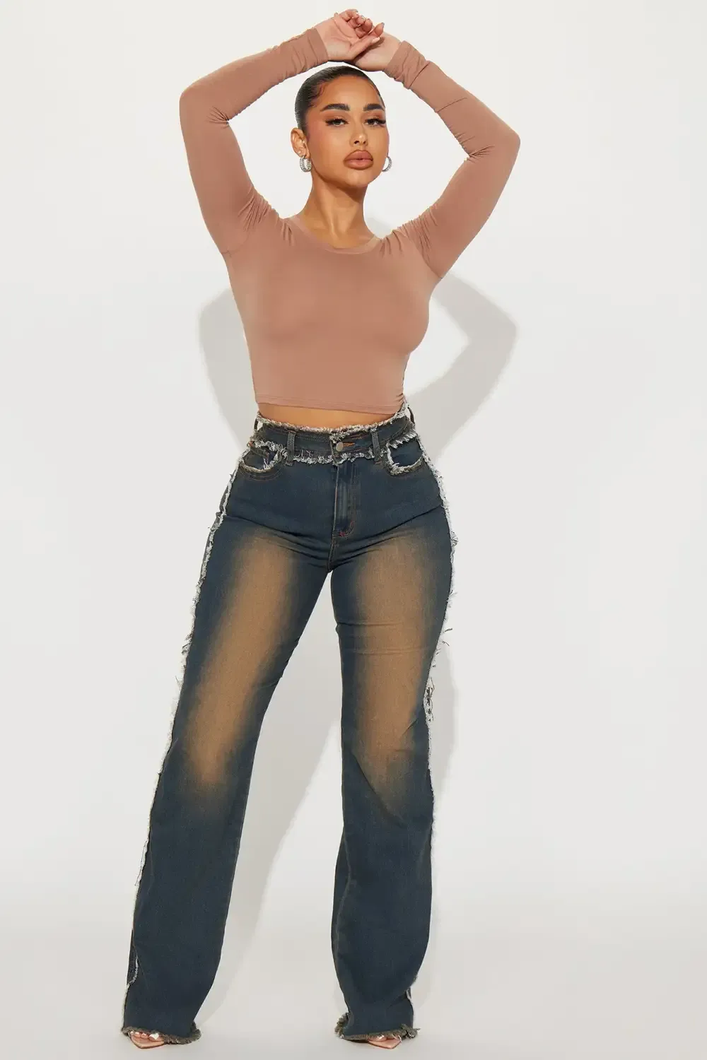 Sabrina Stretch Tinted Jeans - Dark Wash