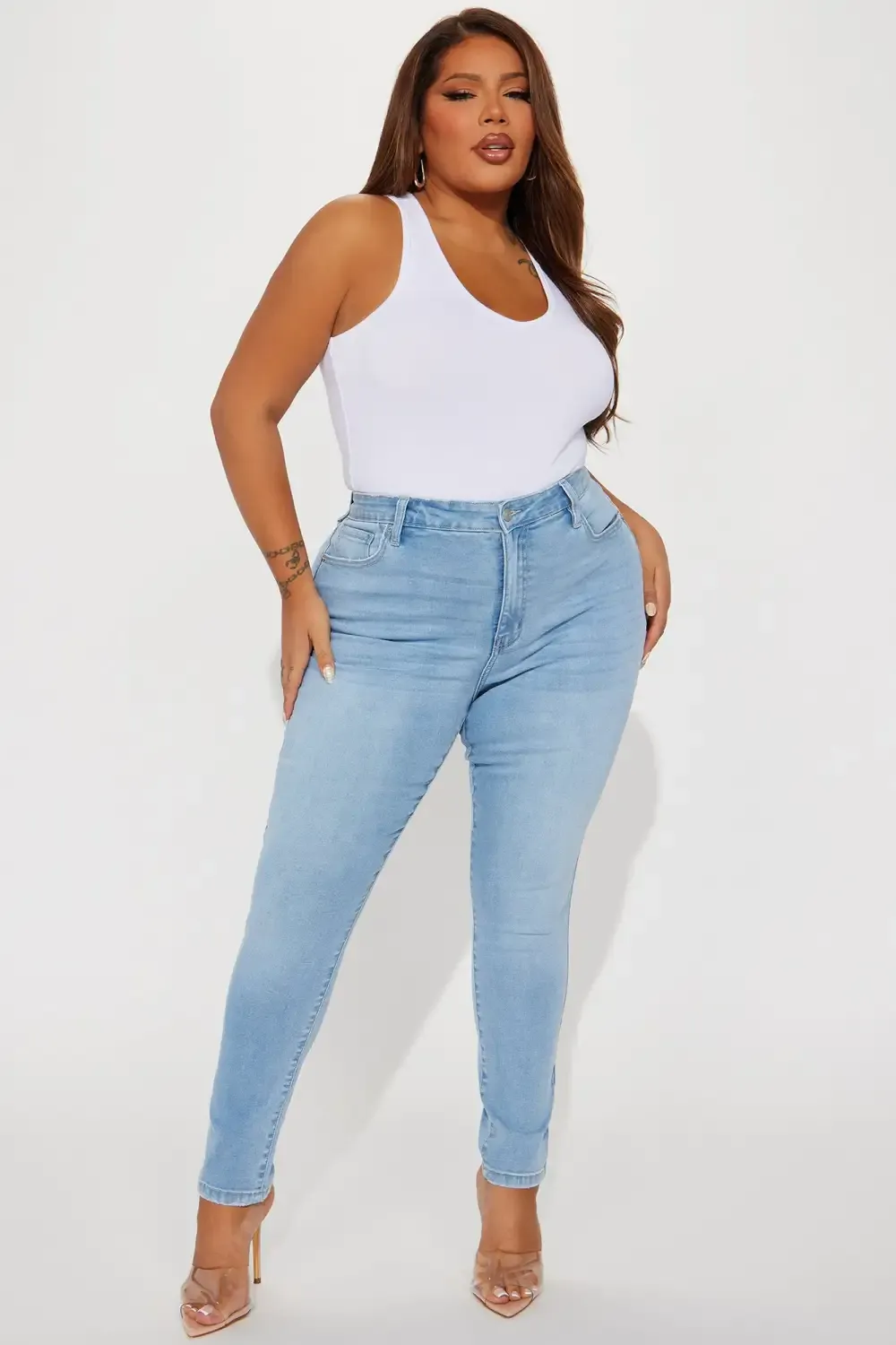 All The Right Places Sculpting Stretch Skinny Jeans - Light Wash