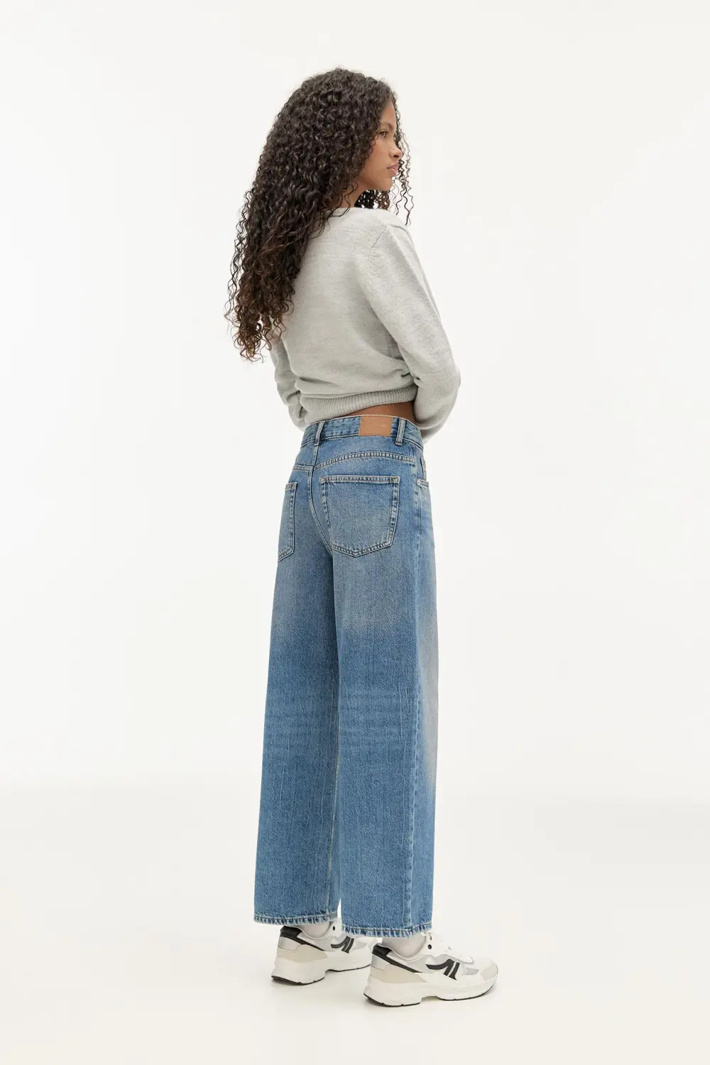 Jeans wide leg cropped