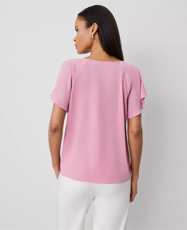 Raglan Mixed Media Top