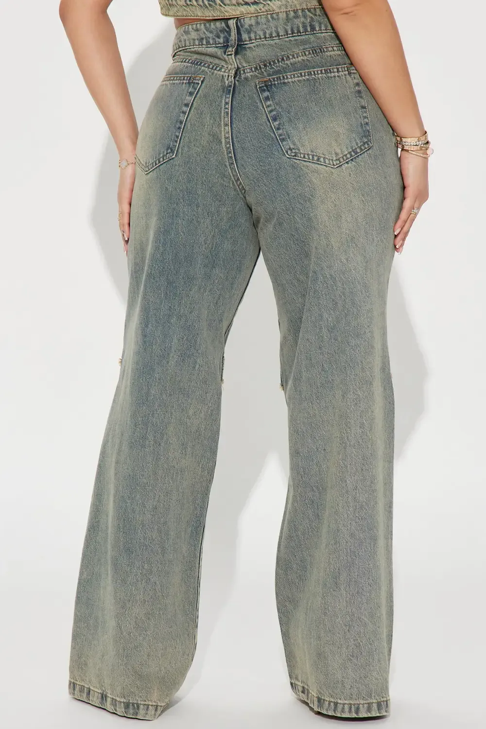 All Too Well Tinted Wide Leg Jeans - Vintage Wash
