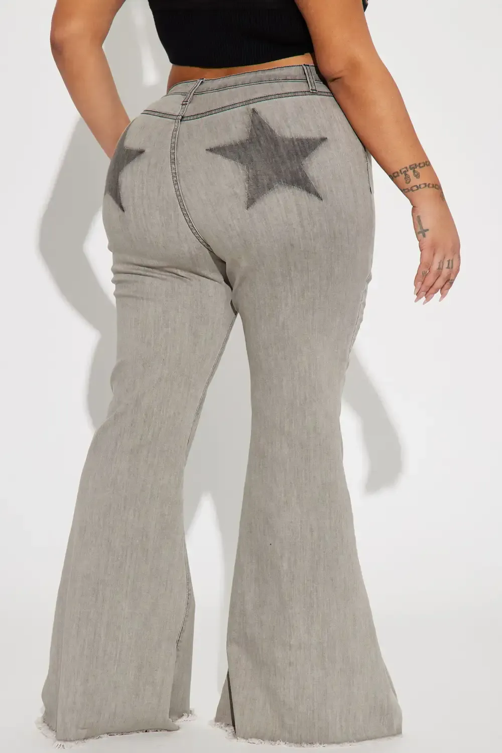 Rodeo Star Flare Jeans - Grey