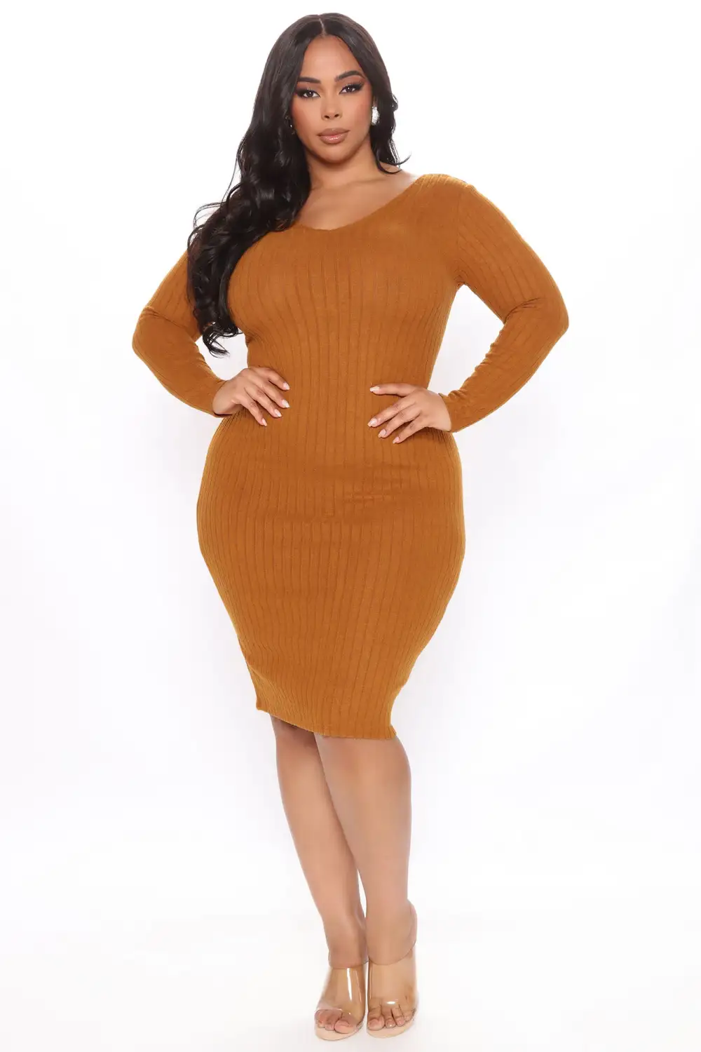 For The Thrill Of It Midi Dress - Rust