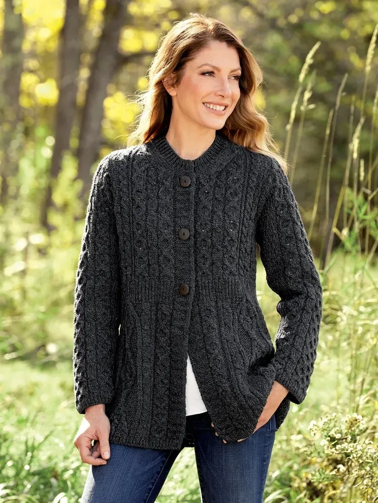 Women's Irish Wool A-Line Cardigan