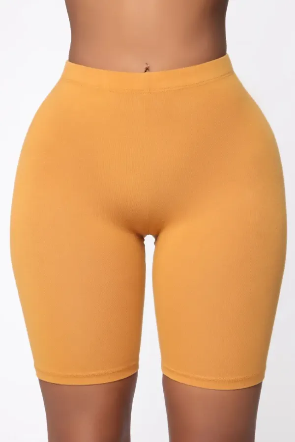 Natalee Biker Shorts - Mustard