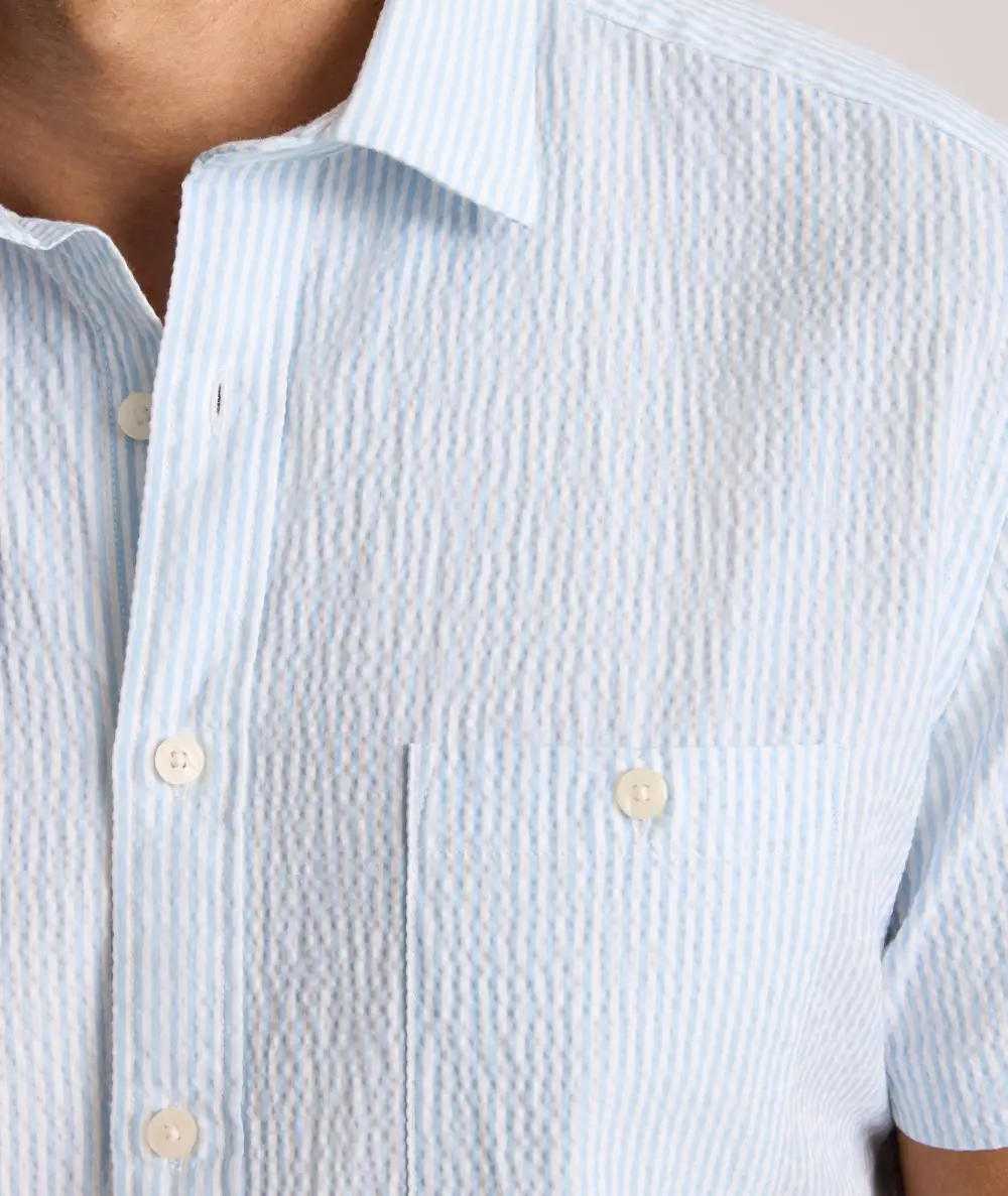 Performance Short-Sleeve Seersucker Shirt