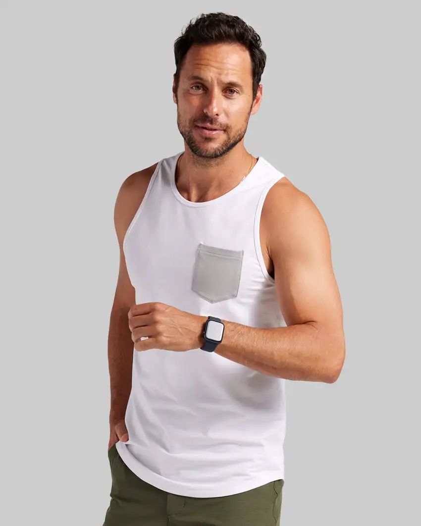 Lux Drop-Cut Pocket Tank