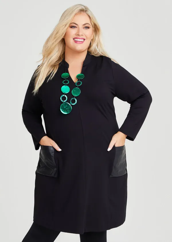 Bamboo Ponte Pocket Shift Dress