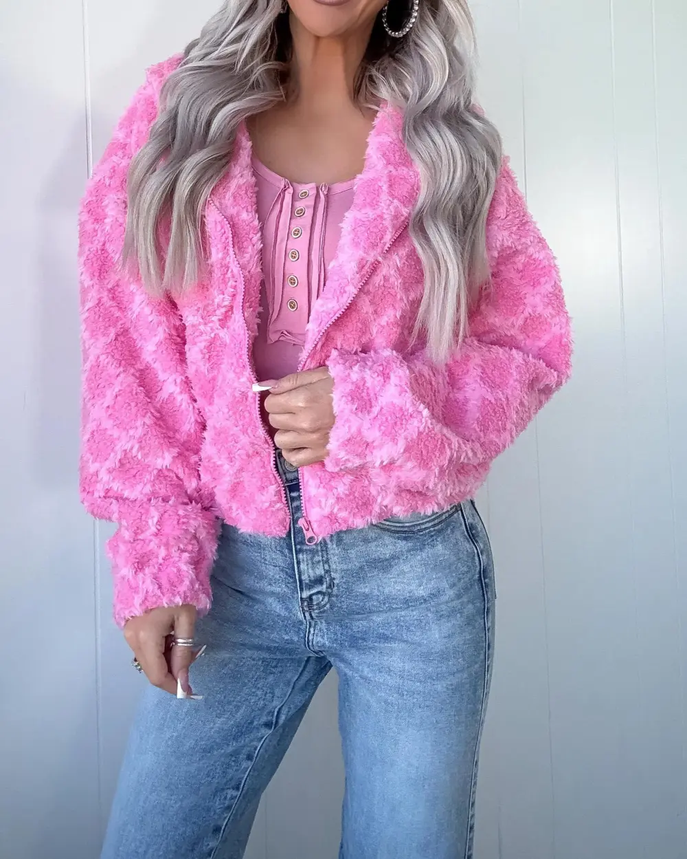Pink Hooded Jacket