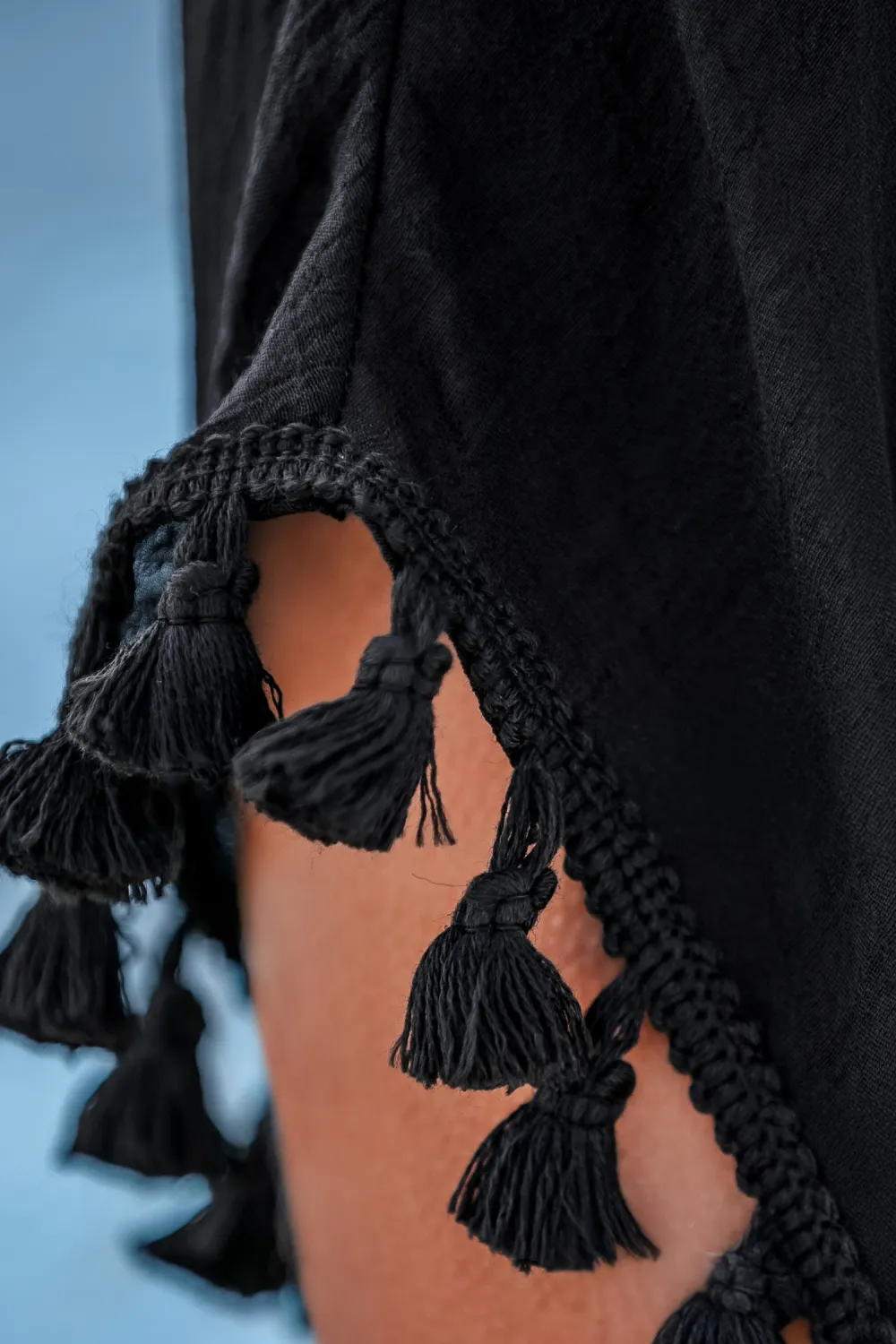 Midnight Moon Black Cover-Up Midi Dress