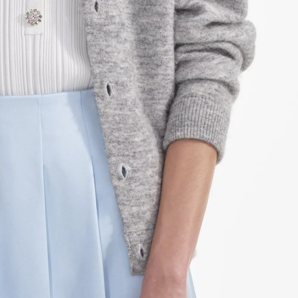 Grey Melange Cardigan