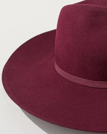Ribbon Trim Felt Hat