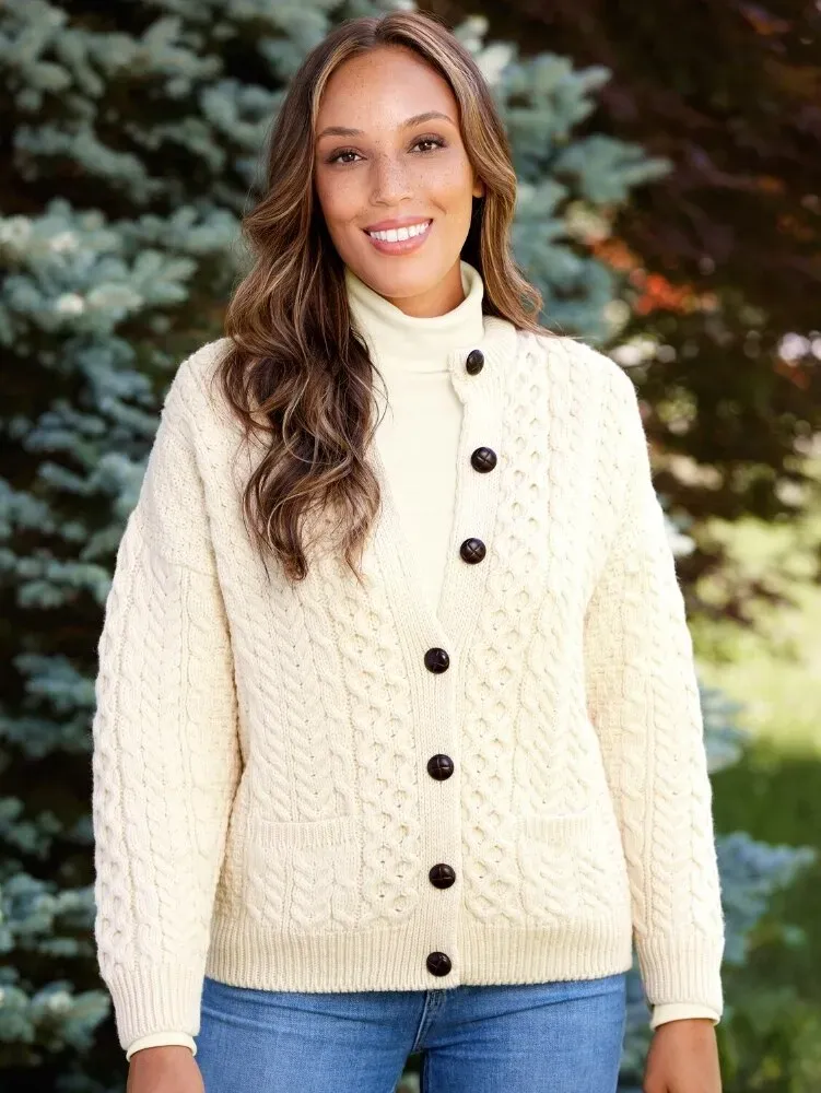 Women's Irish Wool Timeless Cardigan