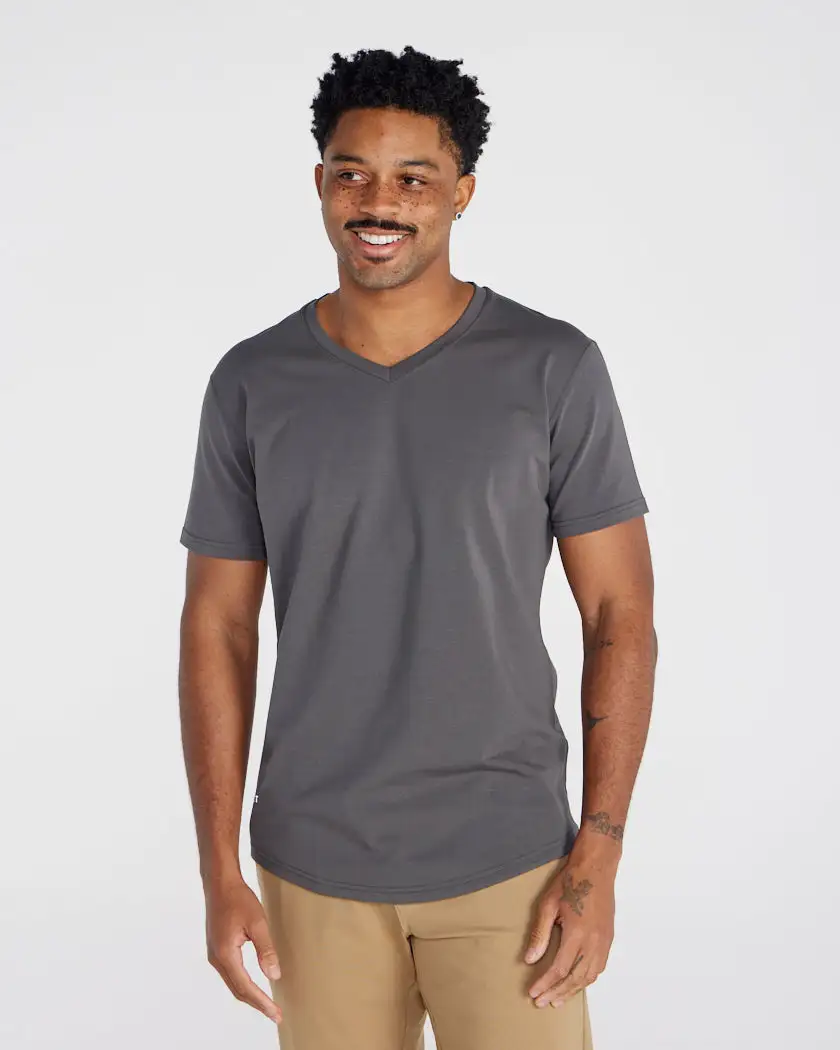 Drop-Cut V-Neck: Lux