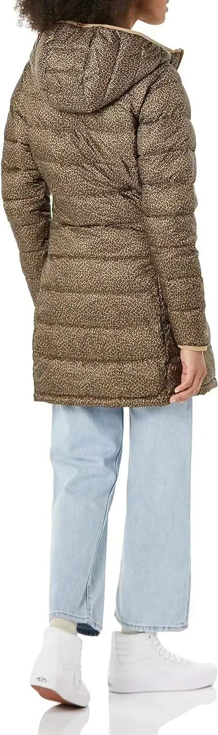 Women's Lightweight Water-Resistant Hooded Puffer Coat (Available in Plus Size)