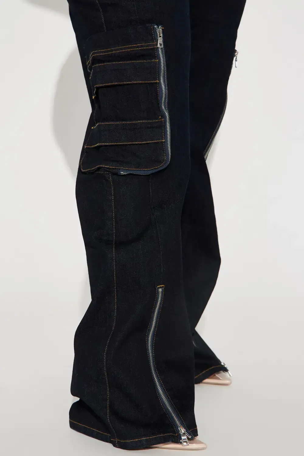 Change Of Plans Stretch Cargo Jean - Dark Wash