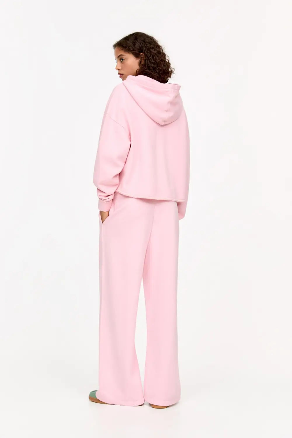 Sudadera boxy bajo desflecado